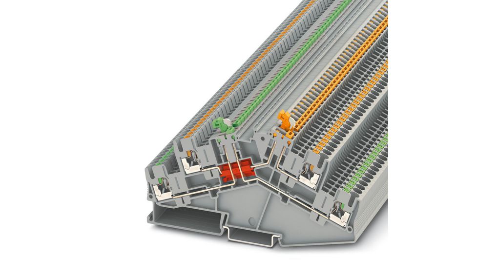 Disconnect Terminal Block, Enfichable, 4 Pôles, 400V, 16A, 2.5mm², Gris, Lot de 50 pièces