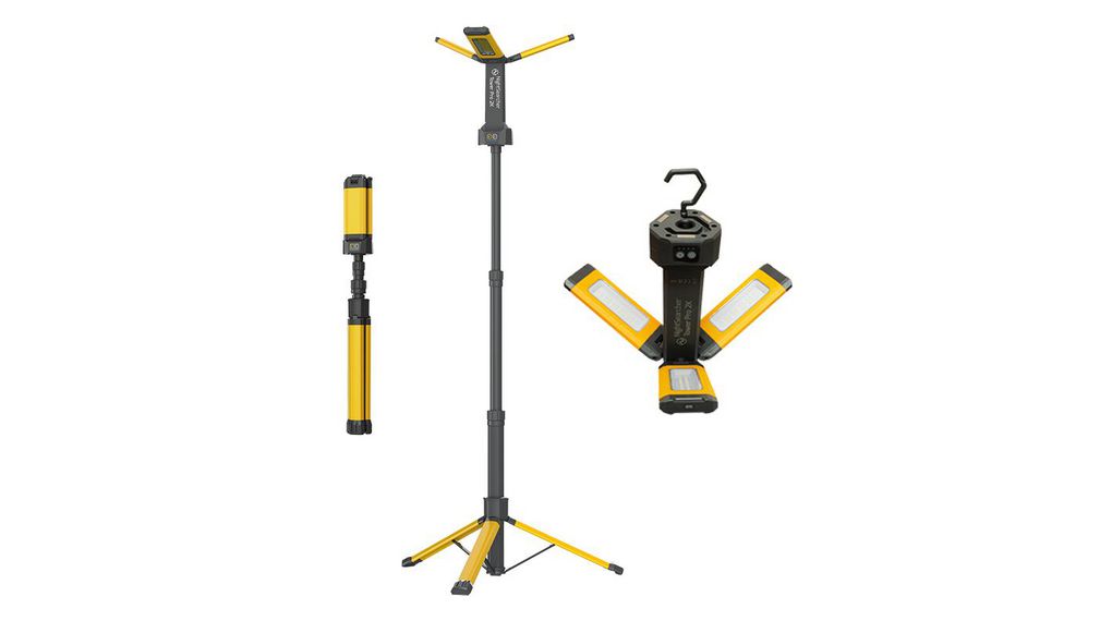 Nightsearcher Rechargeable LED Work Light, 2000 lumens, Type G - British Plug, 7.4 V, IPX4