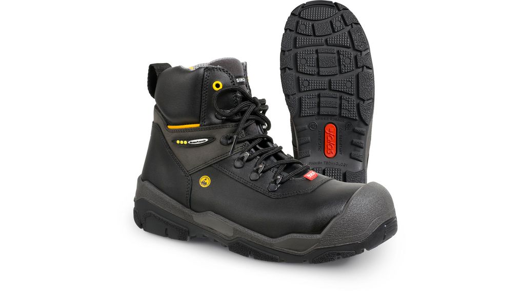 Jalas 1828 Black, Yellow ESD Safe Aluminium Toe Capped Unisex Ankle Safety Boots, UK 11, EU 46
