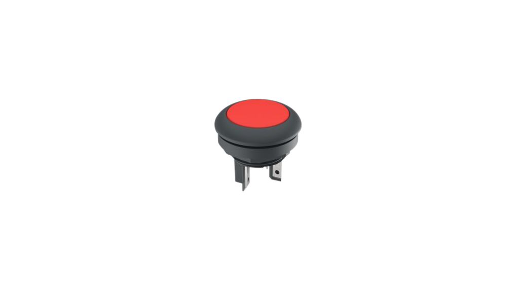 Illuminated Pushbutton Switch Momentary Function 1NO 35 V LED Red