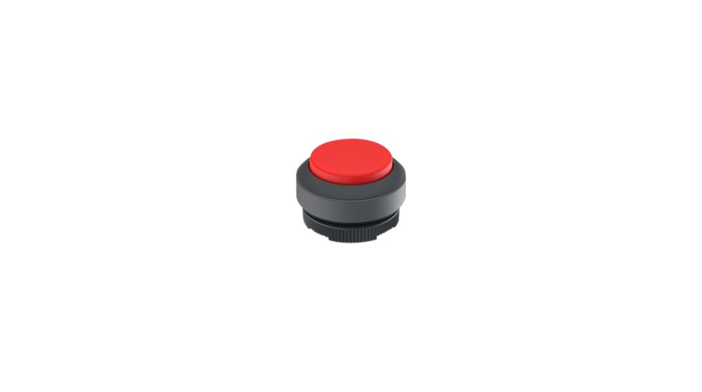 Pushbutton Actuator with Black Frontring Momentary Function Raised Button Red IP65 RAFIX 22 FS+