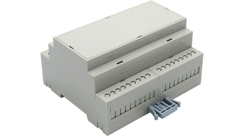 DIN-Rail Module Box 106.25x90.2x57.5mm Grey ABS / Polycarbonate