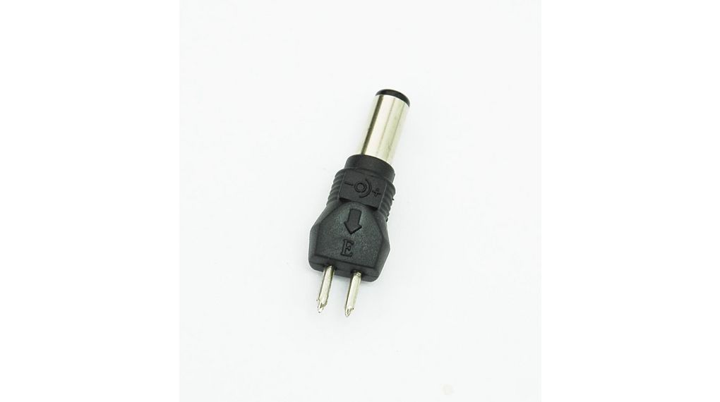 DC Plug, 2.5x5.5x12mm RND 320-00057 / RND 320-00069 / RND 320-00075 / RND 320-00105 / RND 320-00108 12mm Cable Mount