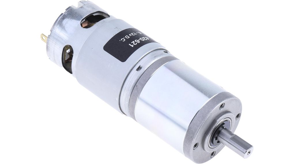 Brushed DC Motor with Gearbox 104:1 Planetary 12V 5.5A 1.96Nm 111.9mm