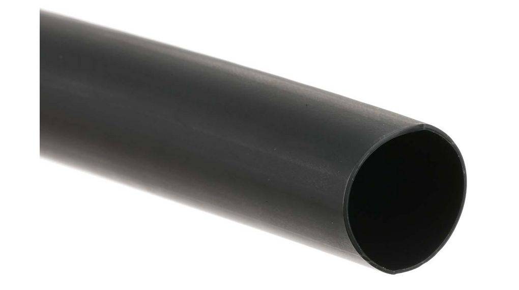 Heat-Shrink Tubing Polyolefin, 6 ... 19.1mm, Black, 1.2m