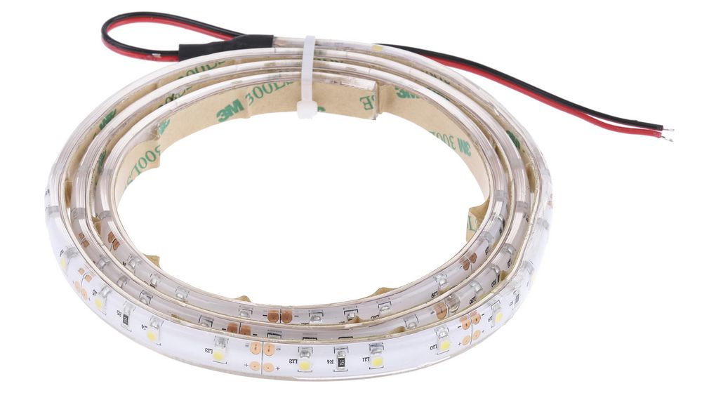 LED-Streifen, LS, 1m, 12V, 400mA, 4.8W, Weiss