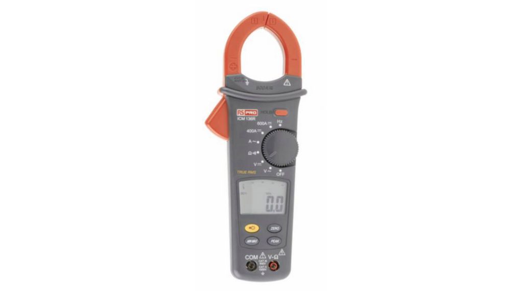 1233222 | RS PRO Current Clamp Meter, 35mm, Backlit LCD, TRMS, CAT 