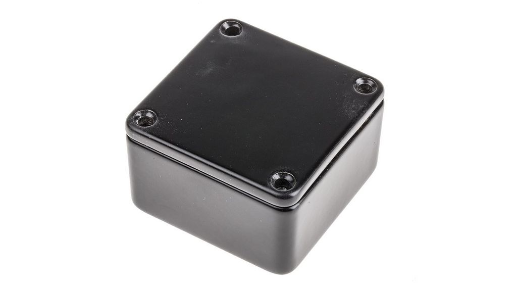 Wall Box 50x50x31mm Die-Cast Aluminium Black IP54