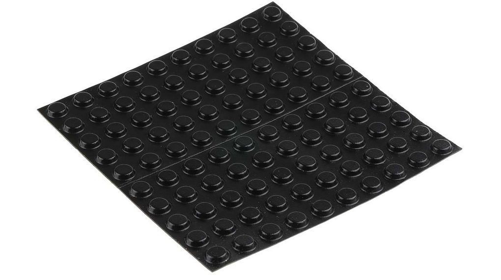 Rubberen voet, Cilindrisch, 3.5mm, Zwart