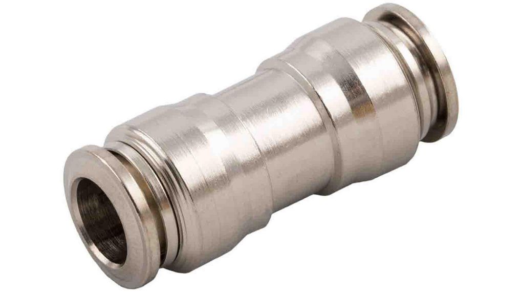 Koppling, Ø6 mm, instickskontakt, Ø6 mm, instickskontakt, Mässing, 34mm, Paket med 10 delar