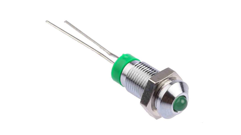 Led-controlelampje Soldeerlip Groen DC 3.3V 6mm 40mcd