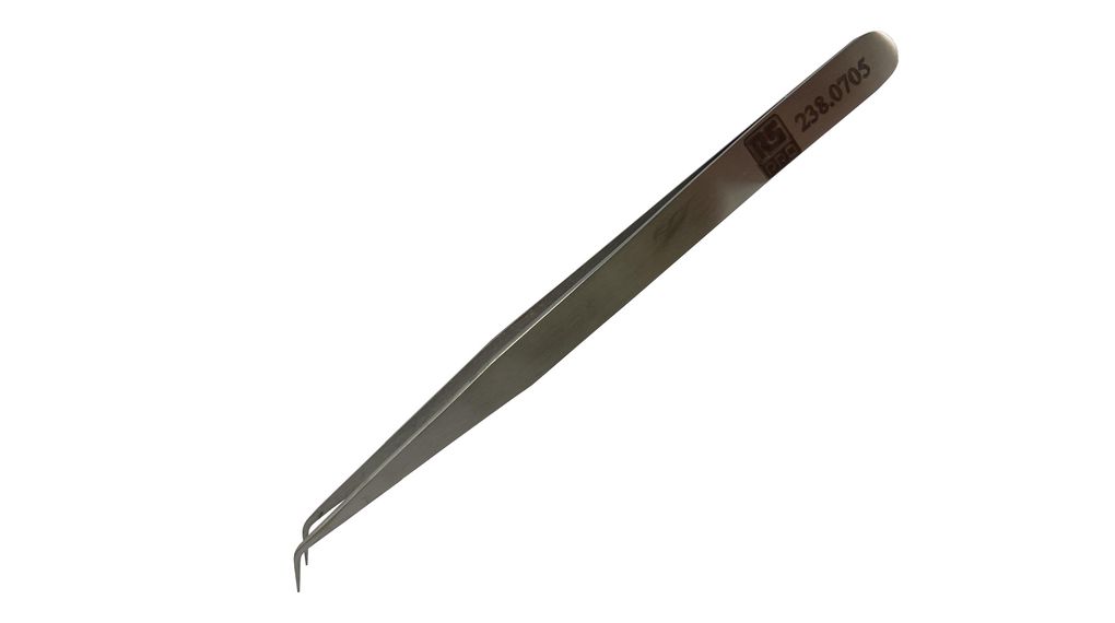 Tweezers Universal Carbon Steel Bent / Fine / Thin 135mm