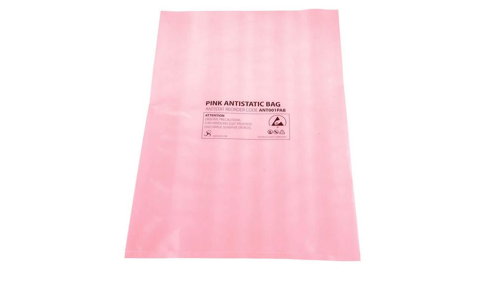 Antistatisk förpackning, 254mm x 356mm, Polyeten med låg densitet (LDPE), Paket med 100 delar