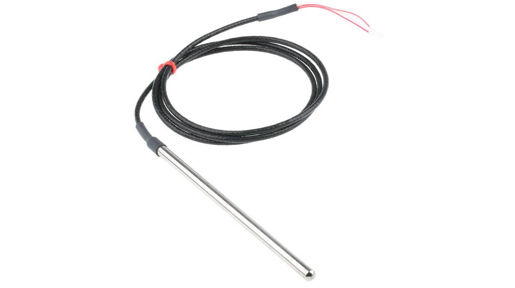 Weerstandsthermometer 6mm Class B 100Ohm 150mm 250°C 1x Pt100, 4-draads circuit