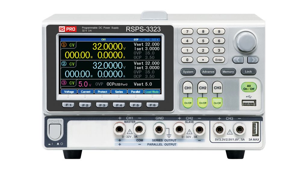 Linjärt DC-nätaggregat Programmerbar 32V 3A 420W USB / RS232