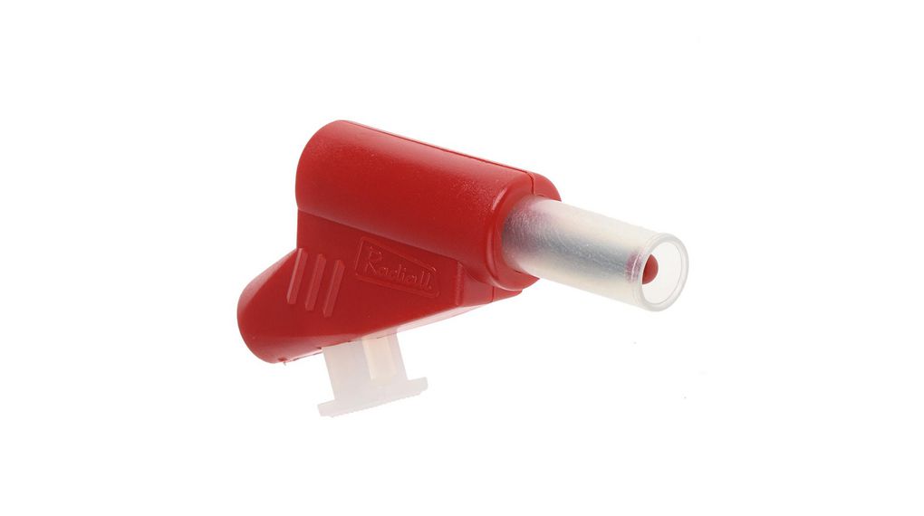 Banana Plug Insulated Shrouded Stackable 4 mm Brass Nickel 750VAC 30A Red