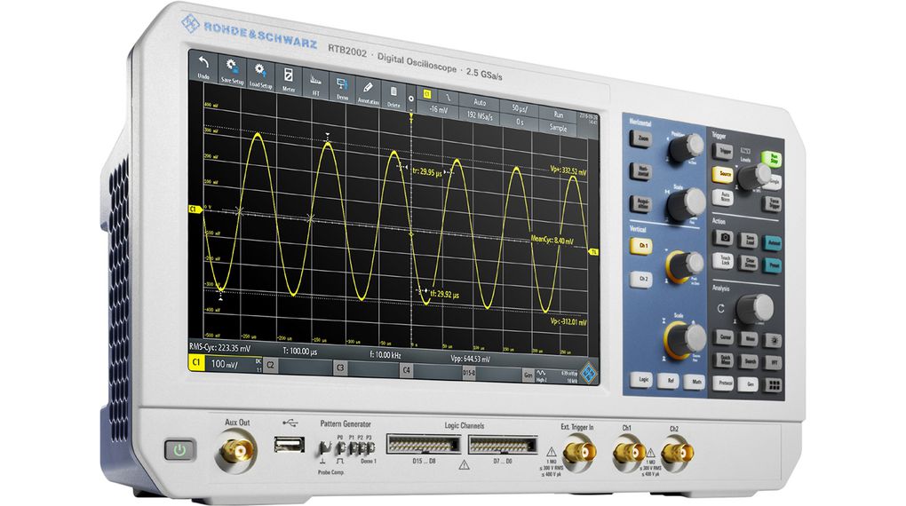Oscilloscope, Calibrated RTB2000 DSO 2x 100MHz 1.25GSPS USB / Ethernet