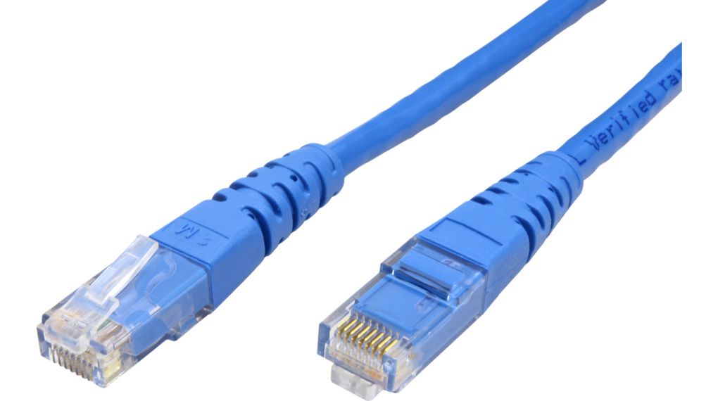 Patch Cable, RJ45 Plug - RJ45 Plug, CAT6, U/UTP, 300mm, Blue