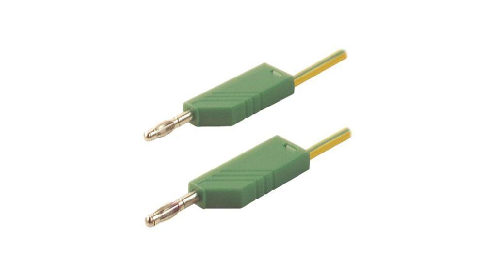 Hirschmann Test & Measurement, 32A, 60V dc, Green/Yellow, 500mm Lead Length