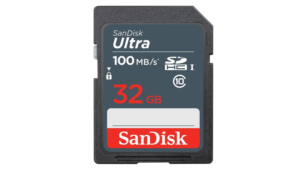 Speicherkarte, SD, 32GB, 100MB/s, Schwarz