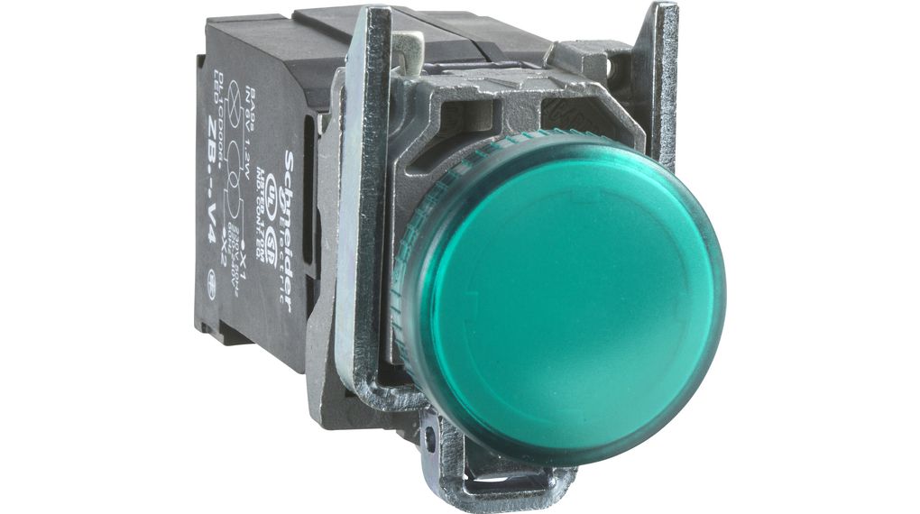 Light Indicator Green, Complete, Metal, Ø22mm, 24V, IP69(K)