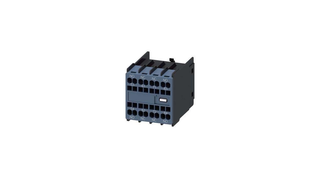 Siemens Auxiliary Contact, 4 Contact, 2NC + 2NO, Snap-On, SIRIUS