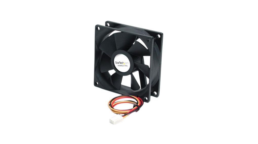 Computer Case Fan, DC, 80x80x25mm, 12V, 42.1m³/h, 27dBA