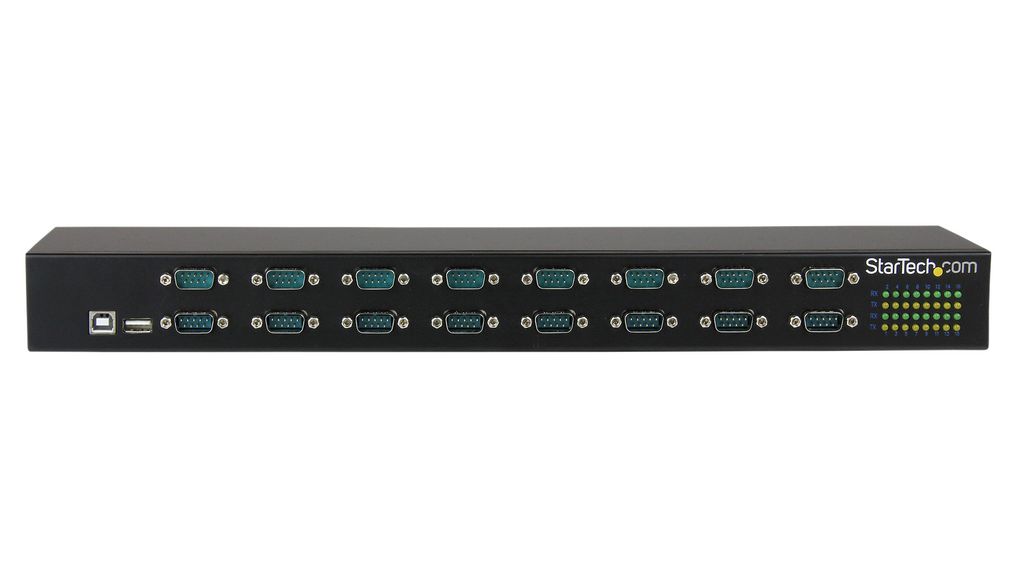 USB seriell adapter, RS-232, 16 DB9, hane / USB-A Socket