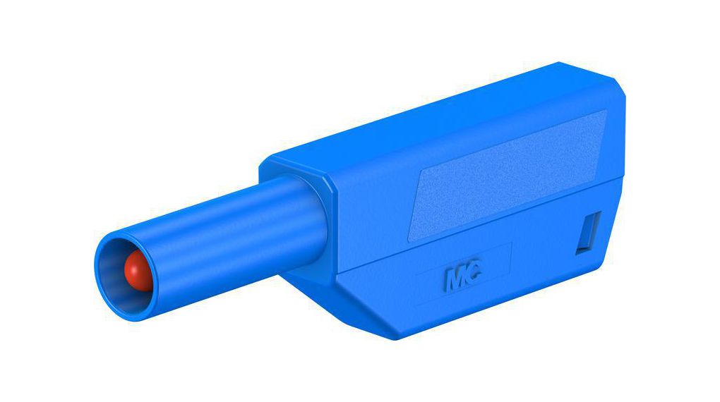 Stackable Banana Plug, Blue, Nickel-Plated, 1kV, 32A