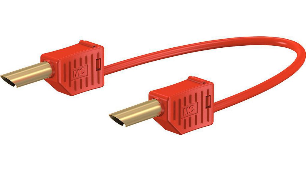 Test Lead Silicone 19A Gold-Plated 250mm 1mm² Red
