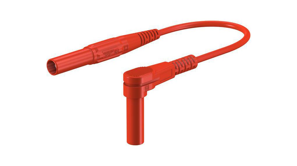 Safety Test Lead Silicone 19A Nickel-Plated 1m 1mm² Red