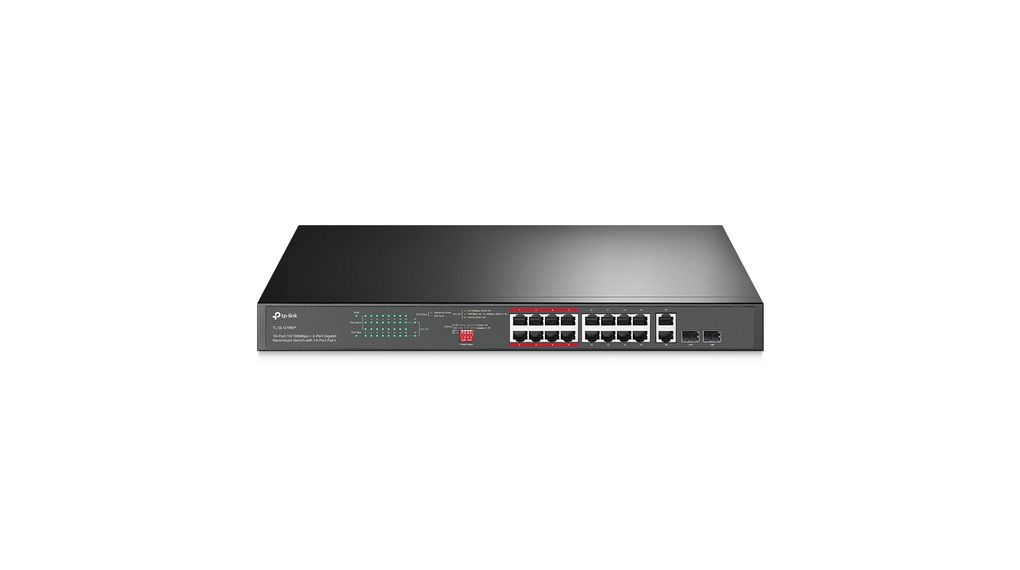 PoE Switch, Managed, 100Mbps, 250W, RJ45 Ports 18, PoE Ports 16