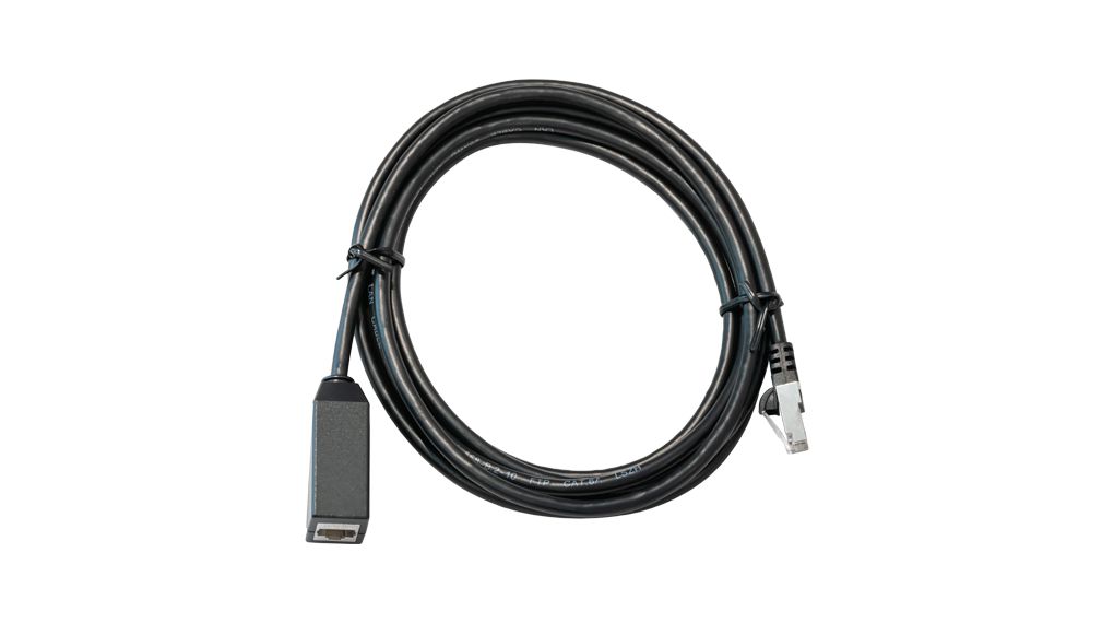 Patch Cable, RJ45 Socket - RJ45 Plug, CAT6a, FTP, 20m, Black