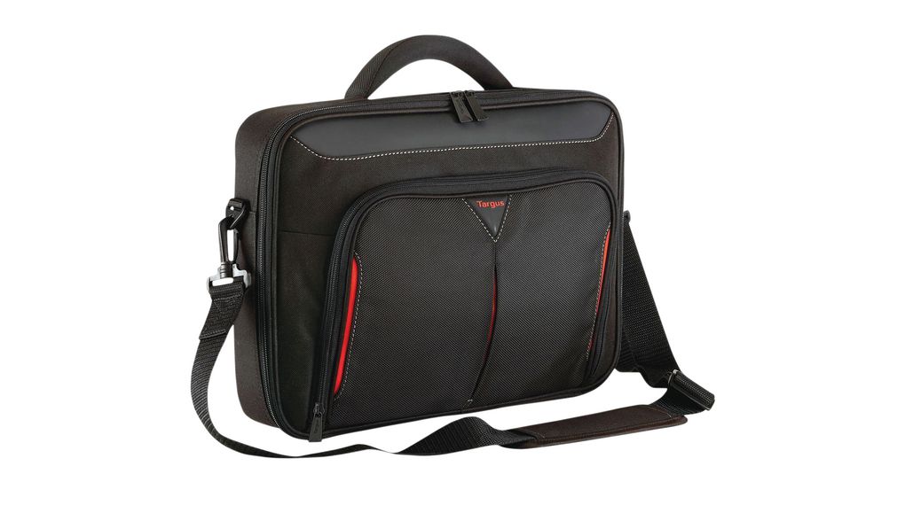 Notebook Bag, Shoulder Strap, 14" (35.6 cm), Classic+, Black / Red