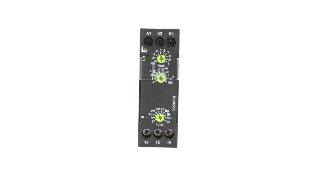 V2ZM10 Series DIN Rail Mount Timer Relay, 12 ... 240V ac/dc, 1-Contact, 0.05 ... 1s, SPDT