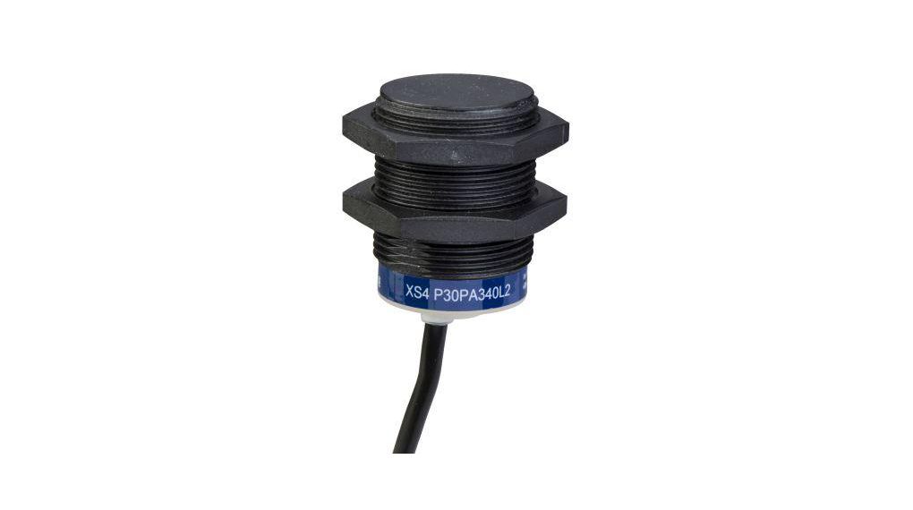 Telemecanique Sensors Inductive Barrel-Style Proximity Sensor, M30 x 1.5, 15 mm Detection, PNP Output, 12 ... 24 V, IP68