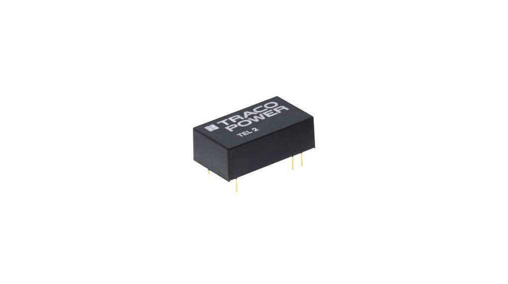 TRACOPOWER TEL 2 DC-DC Converter, ±12V dc/ ±85mA Output, 9 ... 18 V dc Input, 2W, Through Hole, +75°C Max Temp -40°C Min Temp