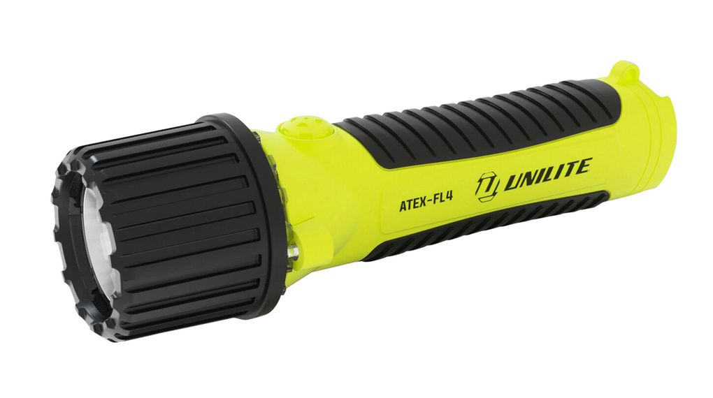 Zaklamp, Led, 4x AA, 1,5 V, 150lm, 235m, IP67, Zwart/geel