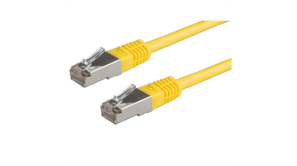 Patch Cable, RJ45 Plug - RJ45 Plug, CAT6, S/FTP, 1m, Yellow