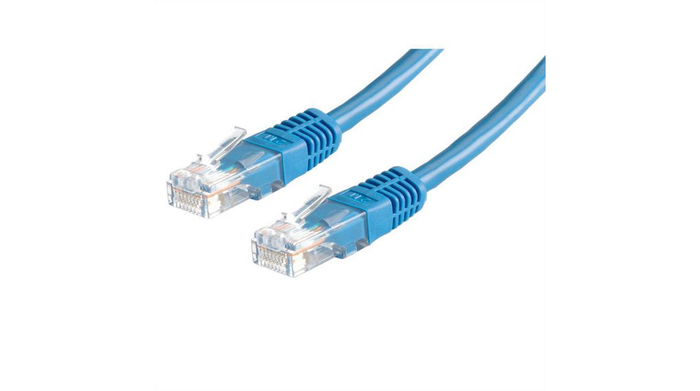Patch Cable, RJ45 Plug - RJ45 Plug, CAT6, U/UTP, 10m, Blue