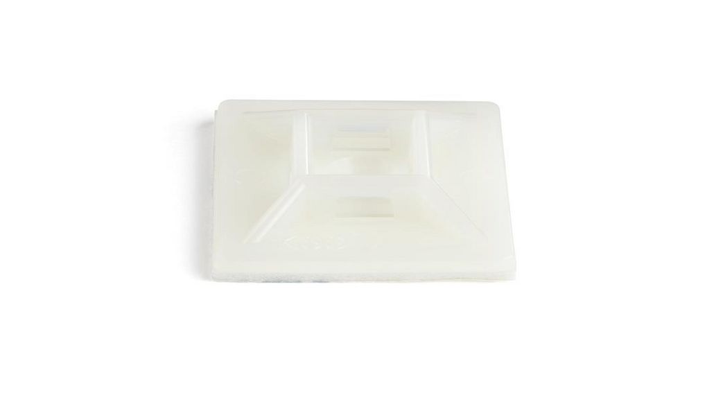 StarTech.com Self Adhesive White Cable Tie Mount 27 mm x 27mm, 5.5mm Max. Cable Tie Width 100 ST