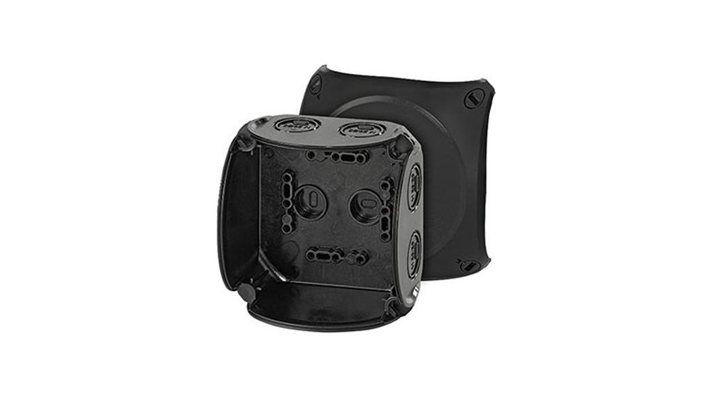 HENSEL, 104 mm KF Series Black Polycarbonate Junction Box, IP69, IP67, IP66, No, 70 mm