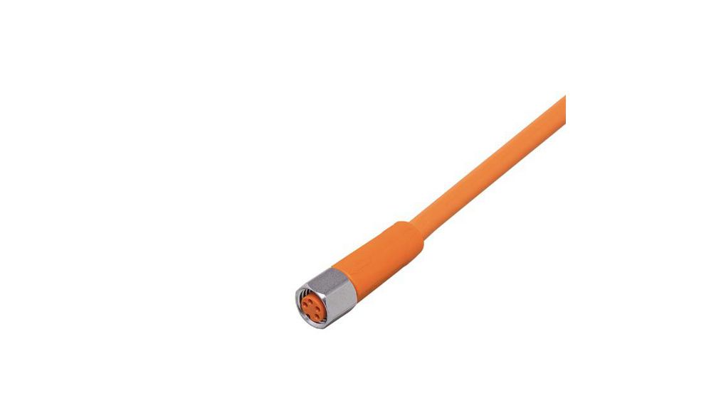 ifm electronic Female 1 way M8 to Unterminated Unterminated Sensor Actuator Cable, 2 m, Droit Conducteurs, 2m, IP65 / IP67 / IP68 / IP69K, Orange
