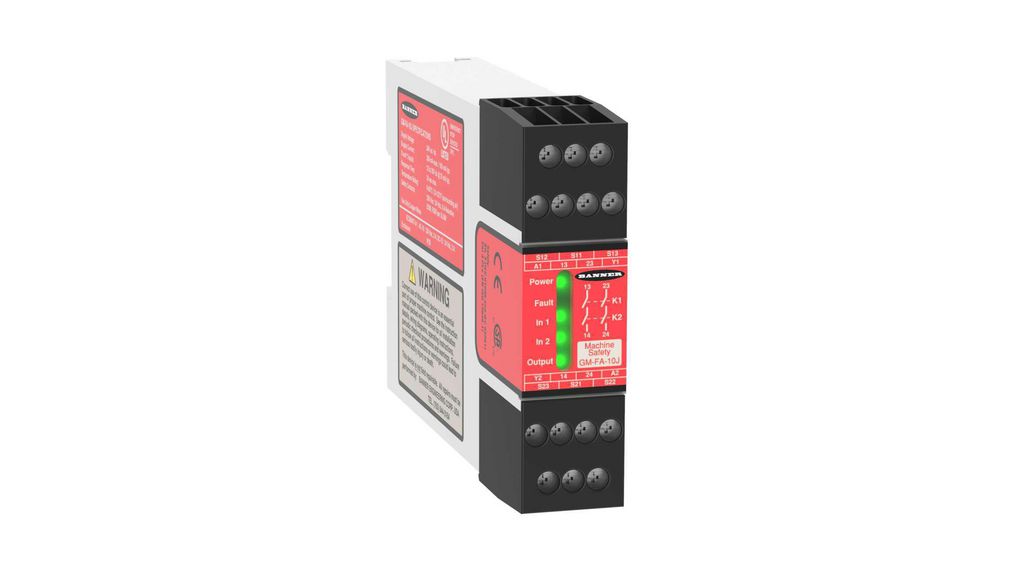 Relay Module Elfa GM-FA-10J | Banner GM 1 Auxiliary Contacts Safety Relay 24V ac Dual ...