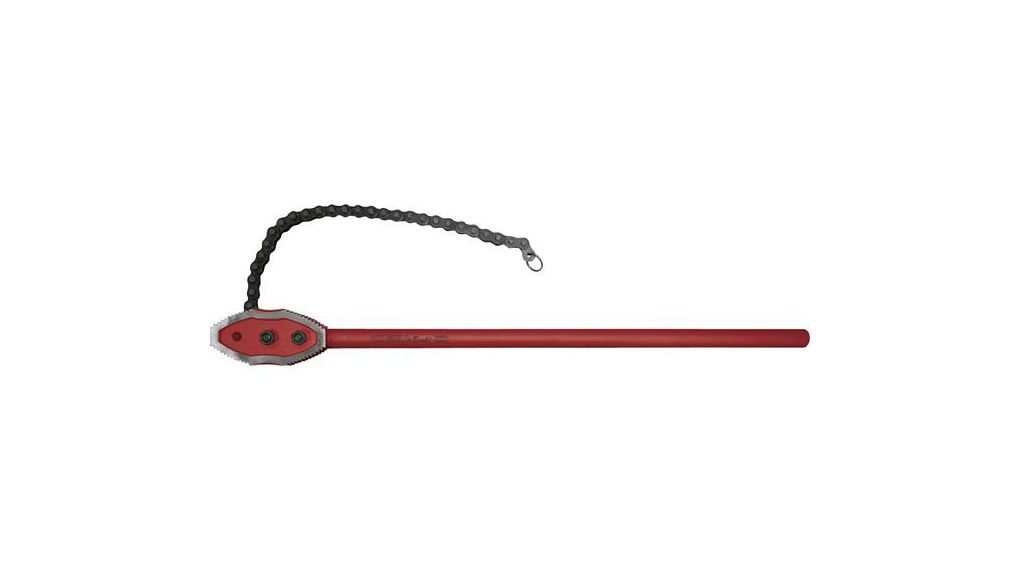 Ega-Master Chain Wrench, 1200 Overall, 8mm Jaw Capacity, Straight Handle