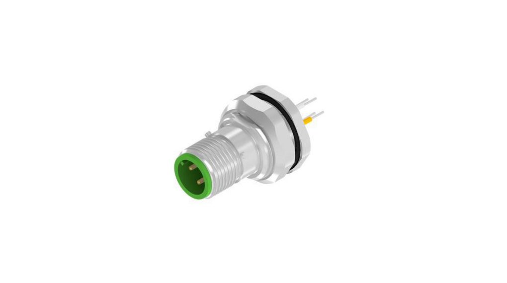 Circular Connector, 4 Contacts, Panel, M12 Connector, Plug, Male, IP67, 43 Series, Steckbuchse, 4 Anzahl Kontakte, 4mA, 250V, IP67