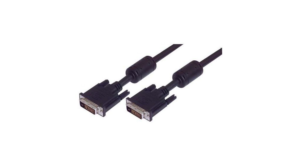 Male DVI-D Dual Link to Male DVI-D Cable, 10 ftBlack sheath, 3.05m