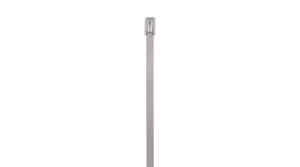 Panduit Cable Tie Assemblies, 521mm x 4.6 mm, Metallic 304 Stainless Steel, Pk-100 521, Pack of 100 pieces