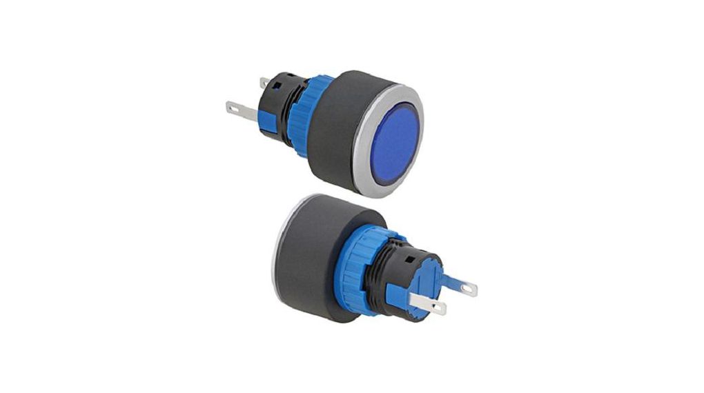 Blue Panel Mount Indicator, 24 V, Pin Terminal Termination, IP65 Pin Terminal