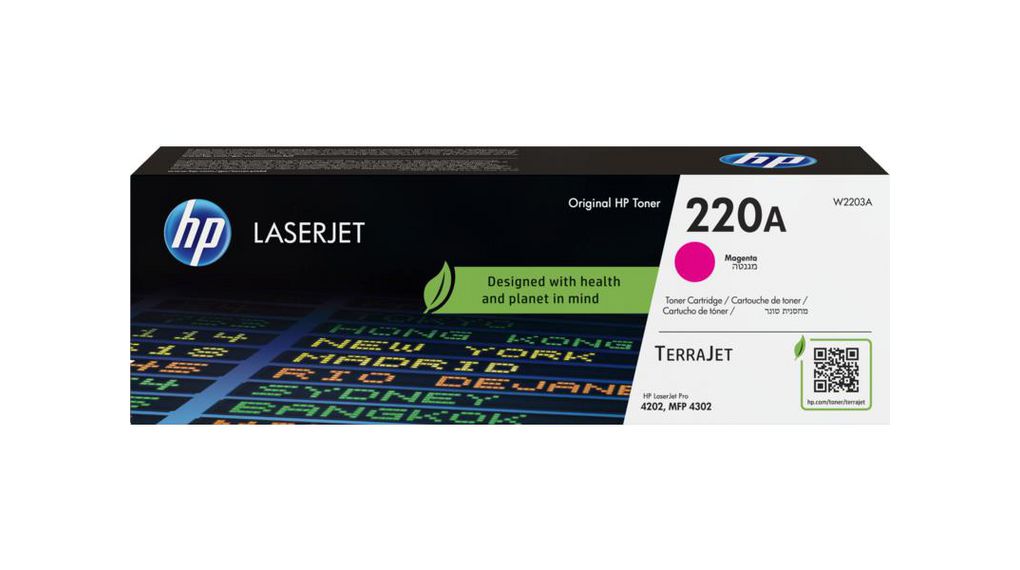 Hewlett Packard W2203A Magenta Toner Cartridge, HP Compatible Platen